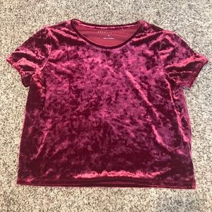 red velvet crop top